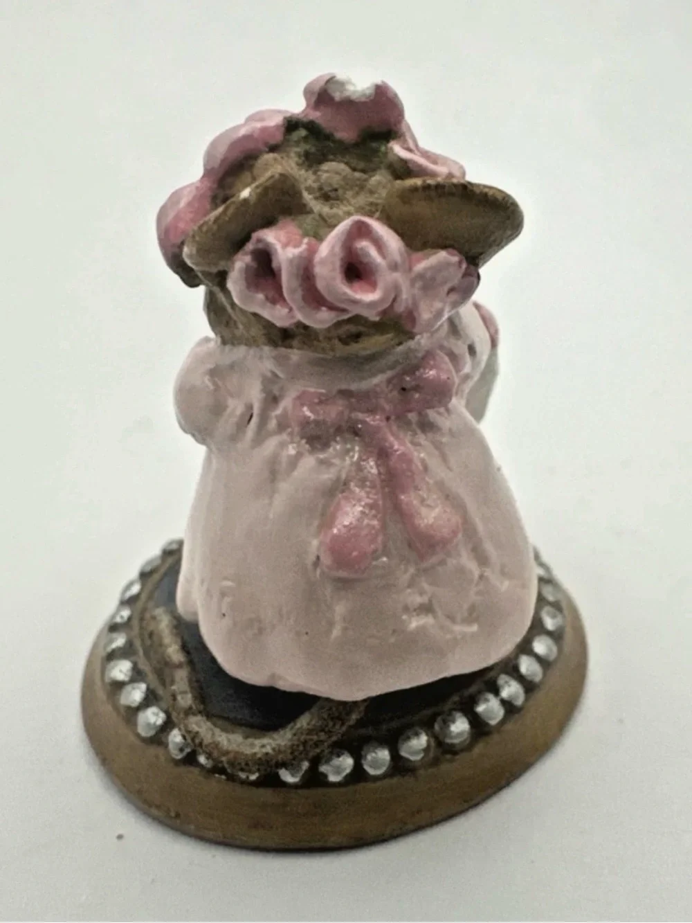 Wee Forest Folk C-6 Flower Girl 1988 Pink Dress Flowers WFF Annette Peterson